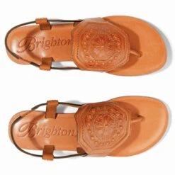 Ancona Thongs -Brighton ancona thongs cognac 2