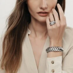 Athena Scalloped Hinged Bangle 9 Athena Scalloped Hinged Bangle -Brighton athena scalloped hinged bangle silver 4