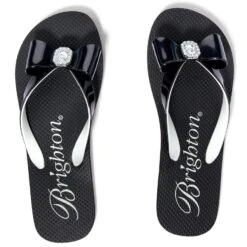 Bopeep Flip Flops -Brighton bopeep flip flops black white 2
