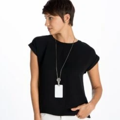 Brighton Badge Clip Necklace -Brighton brighton badge clip necklace silver 3 48fe579a f84f 428c 89da f4b5e2583bf8