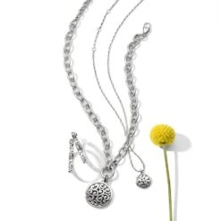 Contempo Medallion Charm Necklace 11 Contempo Medallion Charm Necklace -Brighton contempo medallion charm necklace silver 2