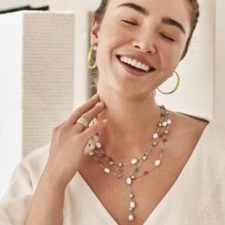 Eye Candy Pearl Long Necklace -Brighton eye candy pearl long necklace silver pearl 5