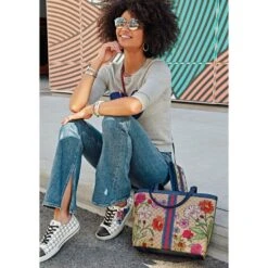Field Of Love Large Tote -Brighton field of love large tote multi 3