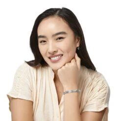 Footprints Hinged Bangle -Brighton footprints hinged bangle silver 3