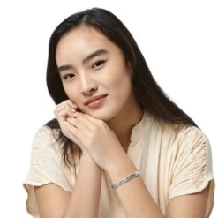 Footprints Hinged Bangle -Brighton footprints hinged bangle silver 4