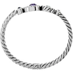 Halo Hinged Bangle -Brighton halo hinged bangle silver tanzanite 3 5b3958fb eefa 4ee0 82d1 95ed67d23920