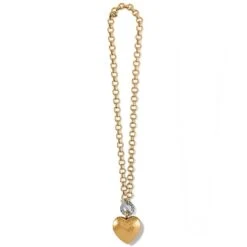 Front Page -Brighton inner circle heart toggle necklace silver gold 1