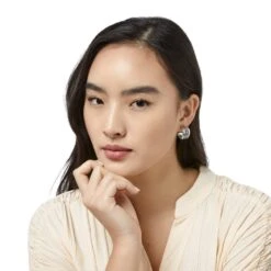 Intrigue Soiree Two Tone Hoop Earrings -Brighton intrigue soiree two tone hoop earrings silver gold 2