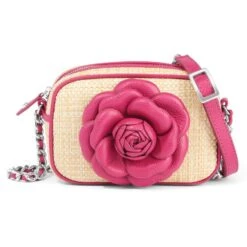 Rosie Straw Camera Bag -Brighton rosie straw camera bag natural orchid 0
