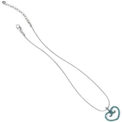 Sea Of Love Reversible Petite Heart Necklace -Brighton sea of love reversible petite heart necklace silver blue 2