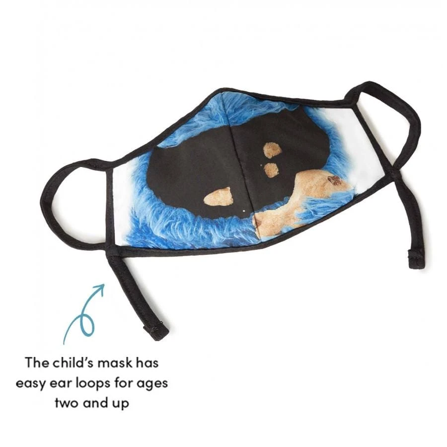 Sesame Street Cookie Monster Child Face Mask 2 Sesame Street Cookie Monster Child Face Mask - Image 2
