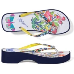 Sunny Wedge Flip Flops 6 Sunny Wedge Flip Flops -Brighton sunny wedge flip flops multi 2